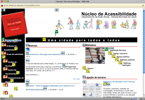 Problemas de Acessibilidade num site da CMLisboa