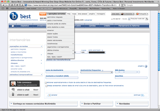 Best - Menu Homebanking